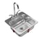 Keeney Mfg Kindred Stainless Steel Top Mount 15 in. W X 15 in. L Single Bowl Bar Sink FBFS602NKIT - alternate 2